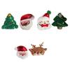 Lovely Christmas Theme Brooch Set of 2 Festival Soft Padded Plush Brooch Pin for Holiday Outfit Bag Clothes Decoration