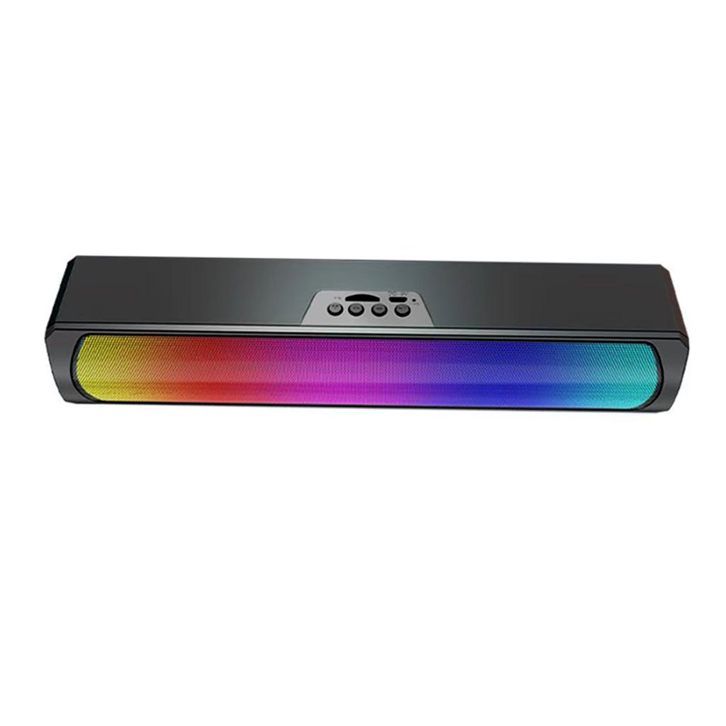 Wireless PC Speakers with Flowing LED Lights Computer Soundbar with Stereo Sound Desk Subwoofer