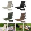 Beach Chair with Back Support Floor Storage Bag Foldable Stadium Seat