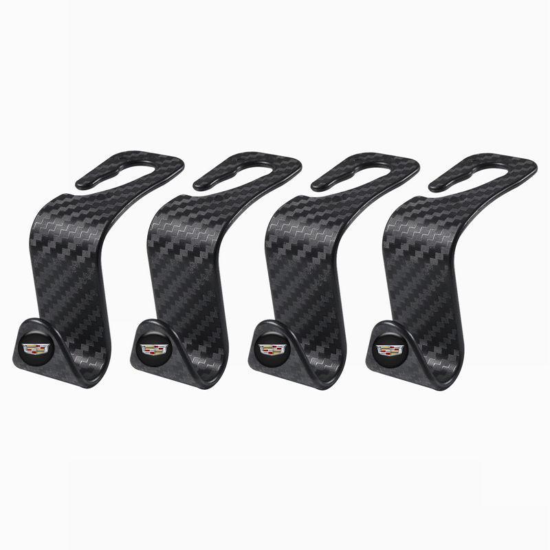 Car Seat Hidden Hooks with Carbon Fiber Texture