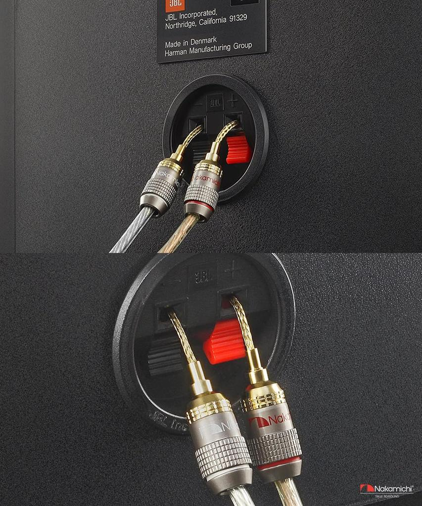 Nakamichi FanLock Excel 24K Gold-Plated Flex 2mm Pin Banana Plugs for Spring Clip Terminals, 10-18AWG, 4mm Hi-Fi Home Theater Connectors, 12pcs