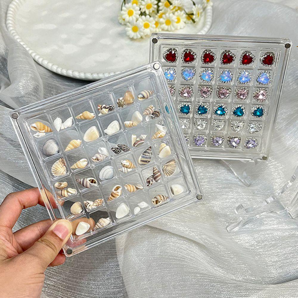 

Stackable Seashell Storage Box Multifunctional Beads Collection Box Gifts 36 Grids