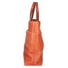 HENRY CUIR Omino Embroidered Leather Tote Bag Orange brownUsed
