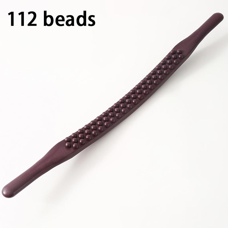 59 Beads Universal Back Massage Tendons Scraping Stick Point Treatment Gua Sha Relax Therapy Tool Abdominal Massager(Plastic)