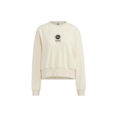 Neo Einfarbig Buchstabenmuster Pullover Sweatshirt Damen Sweatshirt Weiß HN2314