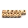 10 Pcs Game Dices 1-6 Number Wood Dices Six Sided Dices with Round Corners Board Game Acessories