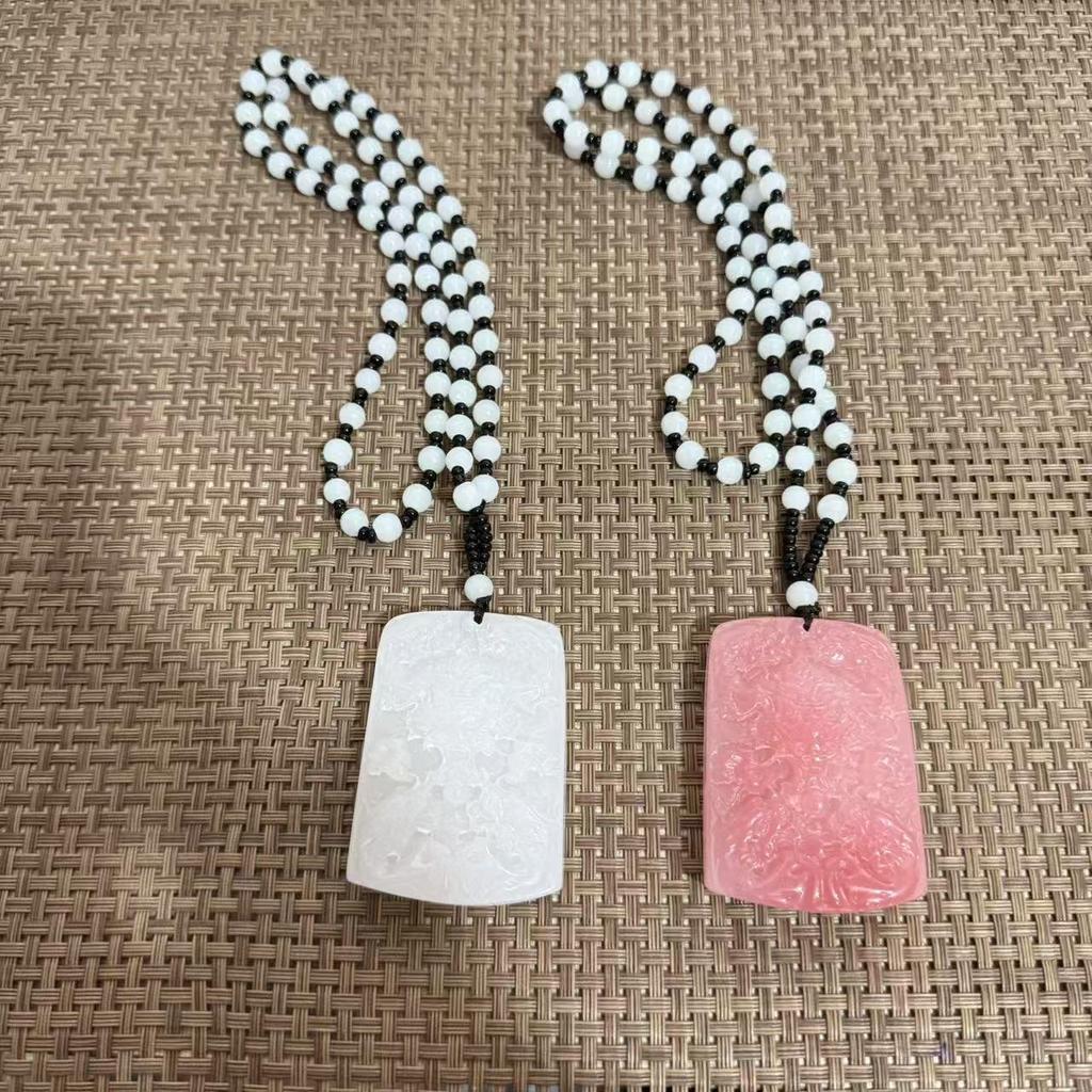 Dragon Photochromic Pendant Necklace - Red, Green, Amber Resin Acrylic Jewelry