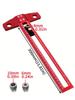 2 In1 Drilling Positioning Scoring Ruler Woodworking Aluminum Scriber Marking T Square Dowelling Jig with 6/10mm Drill Sleeve