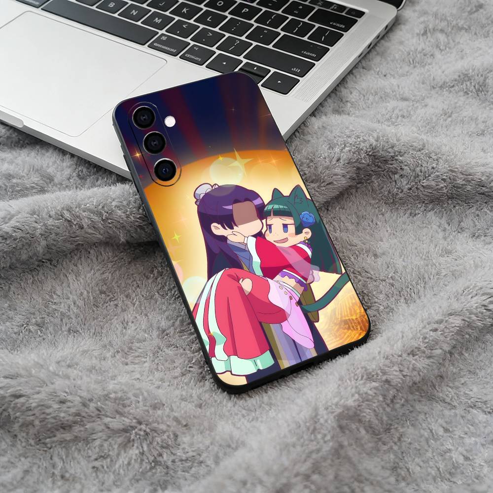 The Apothecary Diaries-Maomao-Jinshi Soft Silicone phone Case for Samsung Galaxy A73/A71/A72/A70/A53/A52/A51 - Black