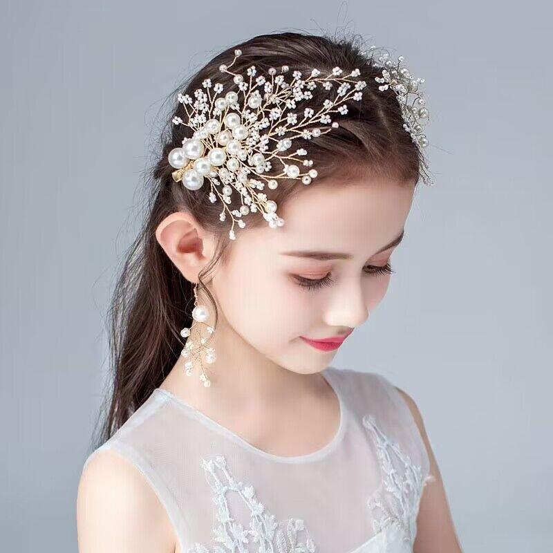 New Pearl Mori Tiara Accessories Super Fairy Hairpin Set Simple Atmospheric Pearl Pin Hair Accessories