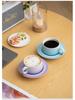 High-End Gradient Ceramic Coffee Cup & Saucer Set for Afternoon Tea
