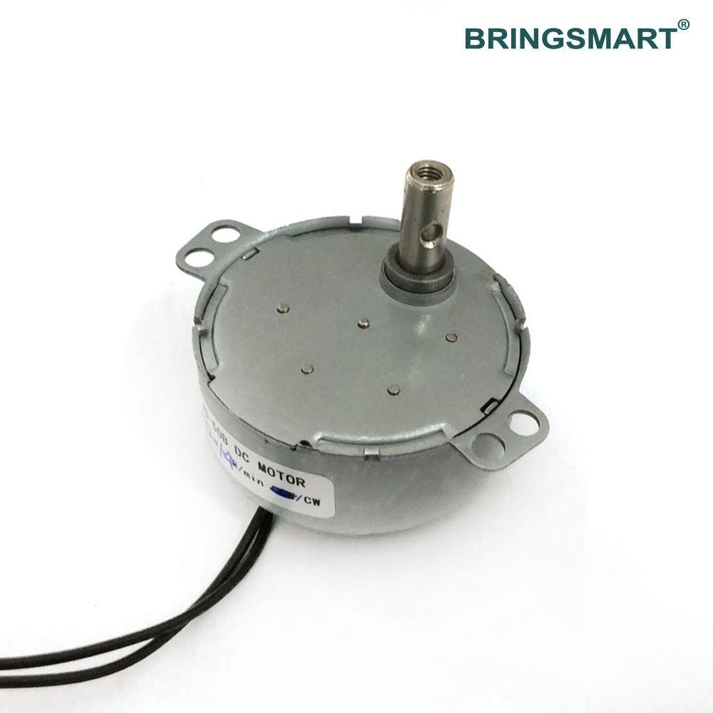 Bringsmart Mini DC Gear Motor JS-50(B) 12Volt BLDC Synchronous Motor DC 5-24V Brushless DC Motor 50Hz 0.9-60rpm 24V Customized