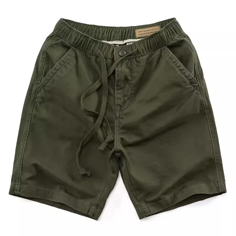 

Men s Retro Loose-Fit Summer Capri Shorts - Durable Mid-Length Casual Wear M зелёный