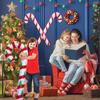 90cm Aufblasbarer Weihnachtszuckerstangen-Ballon Gehstöcke 2025 Weihnachtsdekoration für Zuhause 2025 Neujahrspartyartikel Kindergeschenk