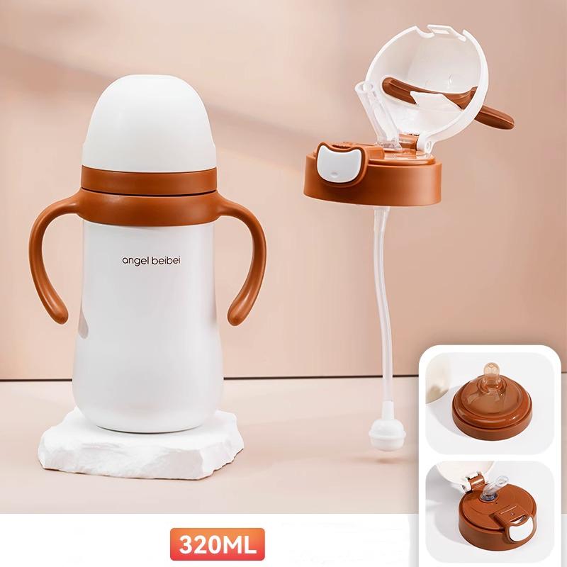 GIANXI Sippy Cup 320ML Stainless Steel Baby Products Children's Cup Home Thermos Cup Study Drink Cup Cute Water Bottle