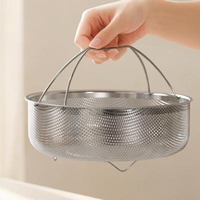 Steamer Baskets For Cooking Mesh Kitchen Tool With Handle Stainless Steel Steamer Insert For Kitchen College Dorm Apartment