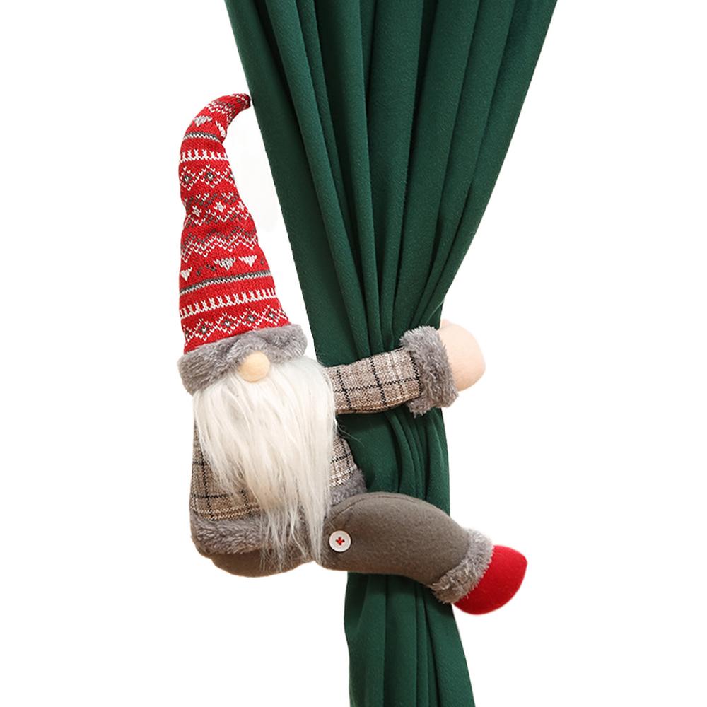 1Pc Handmade Creative Curtain Tieback Room Accessories Christmas Drapes Buckle Cartoon Gnomes Curtains Buckle Window Fringe