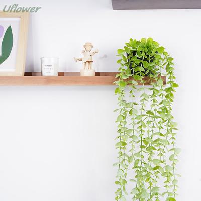 Artificial Hanging Ivy Vine Green Leaf Garland Grape Design No-Pot Fake Green Plant Home Decor Accessory Garden Decoration