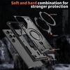 360° Magnetic Ring Kickstand Phone Case For Samsung S24 Ultra Military Grade Heavy Duty Protector Magsafing Cover For Galaxy S23 S22 Ultra A15 A35 A55