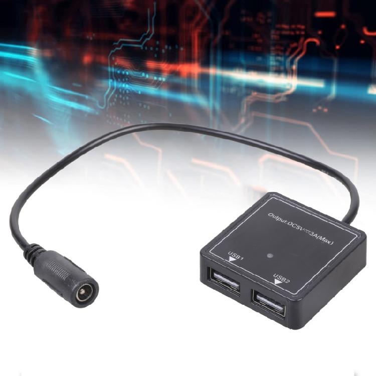 6V30A to 5V3A USB Fast Charge Car Charging Adapter DC5521 to Two USB Connection