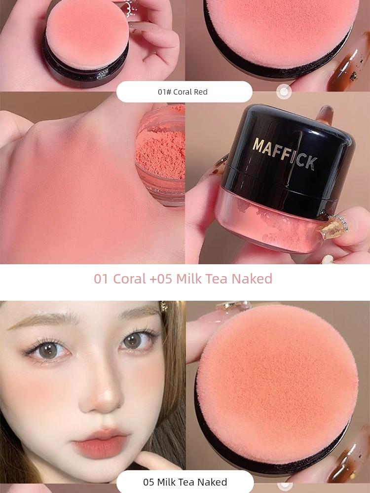 Li Jiaqi Recommended Bean Bag Air Cushion Blush Fine Flash Vigor High-gloss Repair One-piece Plate Rouge Powder Sun Red Women's Nature