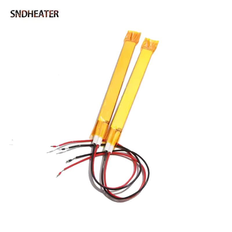 SNDHEATER 70x8x3MM PTC Heating Element 12V 24V 220V Hair Straightner Heater Replacement 80C 270C Temperture Wrapped in Heattape