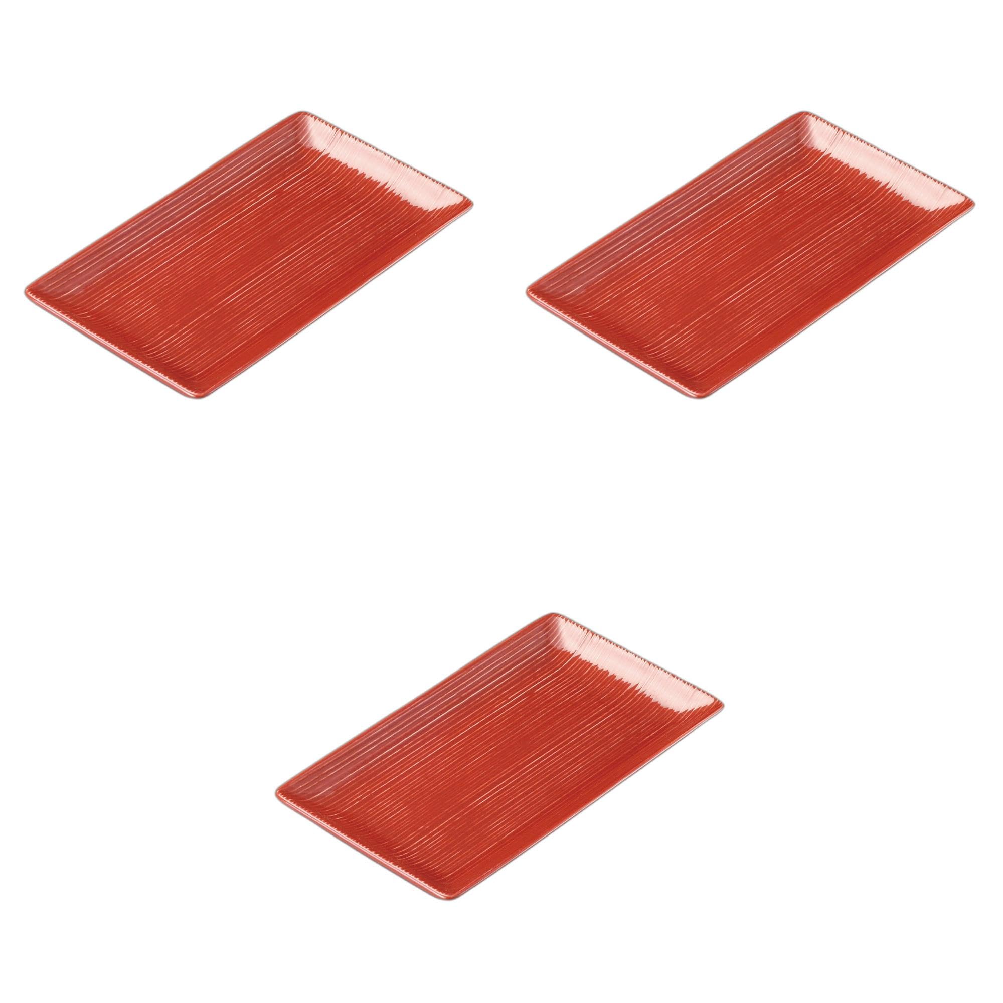 

Set of 3 Sendan Shu Yaki Plates x Yaki Setomonohonpo [23.8 2.5cm] Ceramics, Plates,