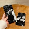 Vertical Grain Leather Shell Uchiha Itachi Printed Cover Patterned Soft Silicone Case with Camera Lens Full Protection for iPhone