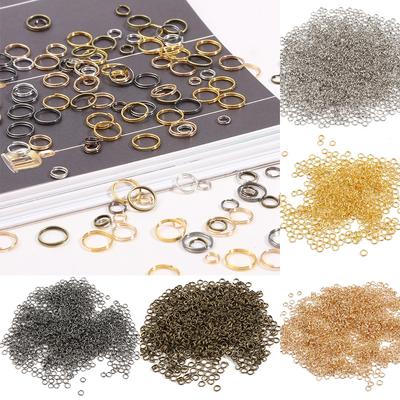 Home Partyzubehör Spaltverbinder Fundstücke Beliebt 200-500 Stück/Beutel Offene Zubehörteile 5 6 8 10mm Biegeringe Ringe Doppelte Ösen Schmuckherstellung Für DIY