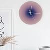 12 Inch Glass Wall Clock Silent Sweep Movement Battery Operated Round Wall Clock for Living Room Bedroom
