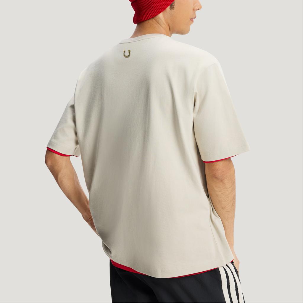 Adidas FW25 Short Sleeve T-Shirt Year Of The Rabbit Limited Edition CNY New Year Soft Sports Casual Loose Fit Unisex Tops KQ5100