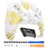 eXtremeRate LUNA PS5 Controller Replacement Front Shell and DIY Replacement Housing Shell and Touchpad Cover with a Golden Design (BDM-010, BDM-020,