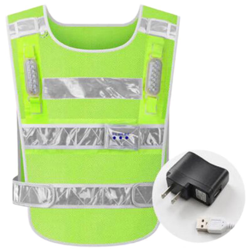 LED Flashing Reflective Safety Vest One Size