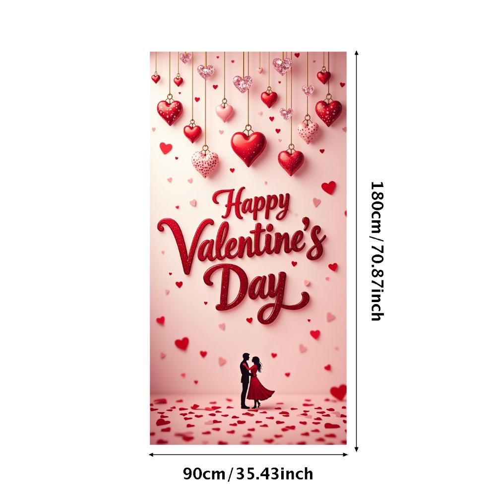 

Festive Silhouette hearts Celebration Decor Banner Hanging hearts Heart Love banner for Event setup