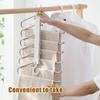 Hanging Hole Foldable Pants Hangers Stainless Steel Multifunctional Trouser Rack  Jeans