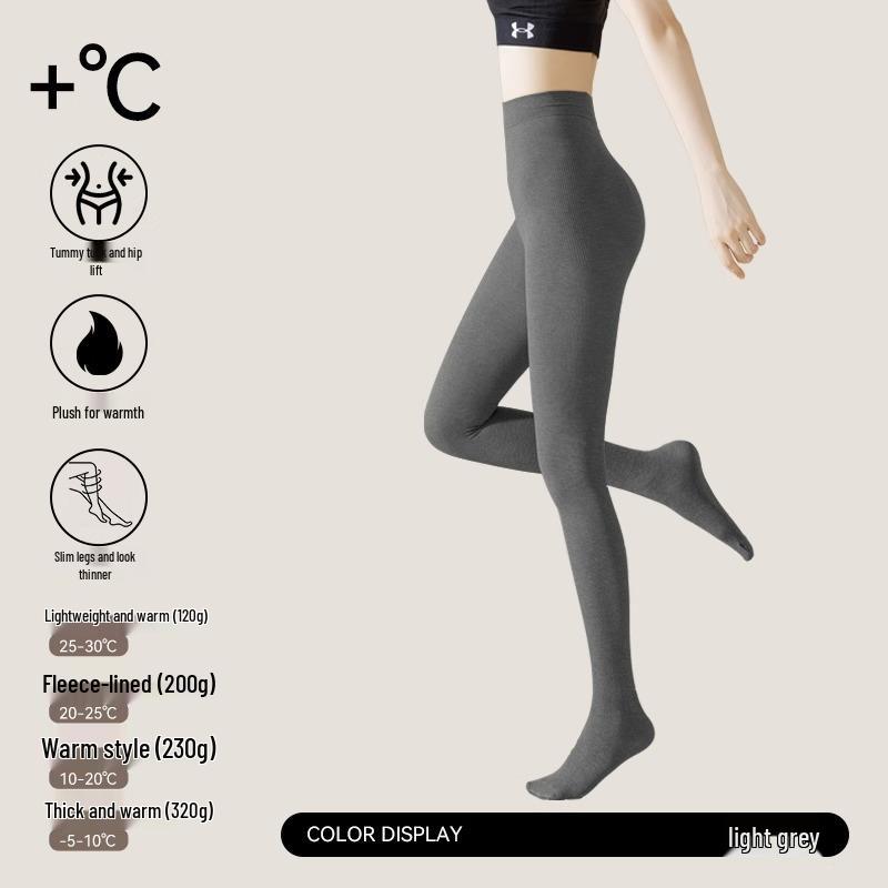Damen Fleecegefütterte Bauchweg Leggings - Warme Verdickte Baumwoll Steg Strumpfhose für Winter & Herbst