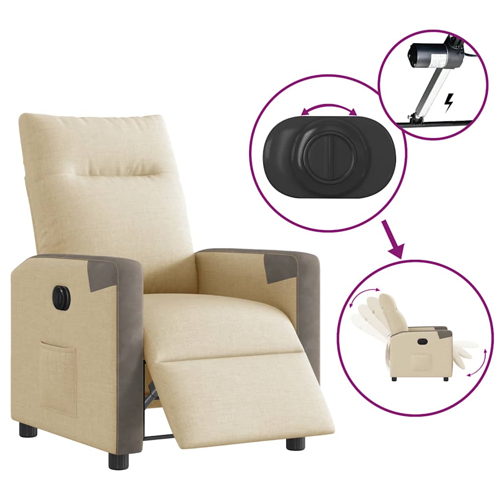 Relax Chair Electric Cream Fabric