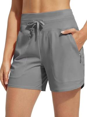 Shorts, Women's High Waisted Yoga Shorts, Loose Casual Sports Three Quarter Pants