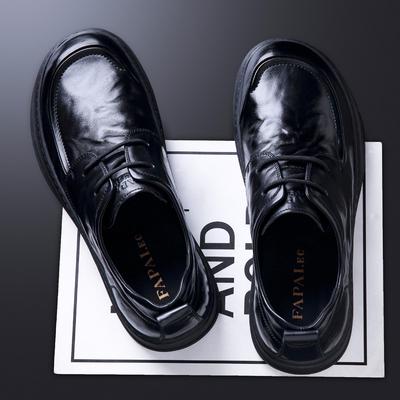 Autumn New Business Casual Leather Shoes High-end Leather Men's Shoes First Layer Cowhide Big Head High-end Wedding Leather Shoes Tide