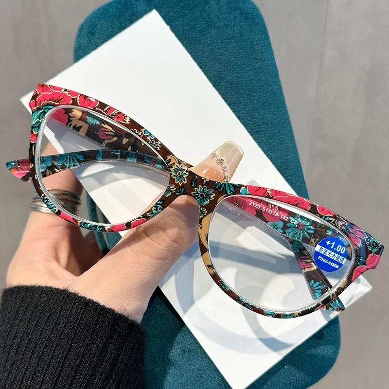 

Women s Latest Stylish Cat-eye Presbyopia Eyewear Neutral Stylish Retro High-definition Anti-blue Light Presbyopia Eyewear +3.5+4.0 0