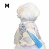 Butterfly Printed Dog Dress with Tassel Knot Anti-Fur Shedding Pet Clothes Thickened Soft Festive Costume Kitten