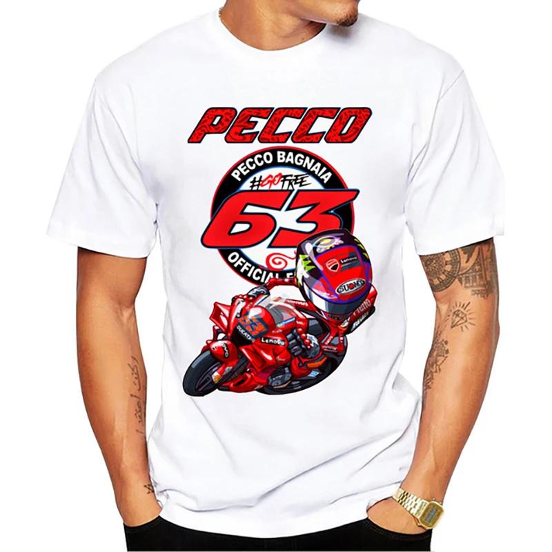 

Pecco Bagnaia 63 Boys Classic T-shirt, Motorcycle World Champion Informal Top, Harajuku, Sports, White Couple Wear S