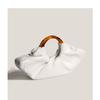 Small Niche Cow Horn Bag, Internet Celebrity, Same Acrylic Ring Handbag, Women's Pleated Cloud Bag, Hand-held Dumpling Bag