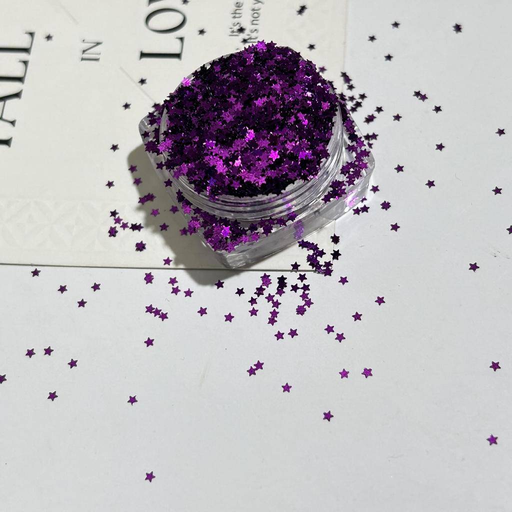 1mm Iridescent Star Nail Art Sequins - DIY Decorations