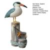 Wooden Seabird Ornaments Ocean Theme Decorative Figurine with Starfish And Hemp Rope Decor Desktop Accent for Home