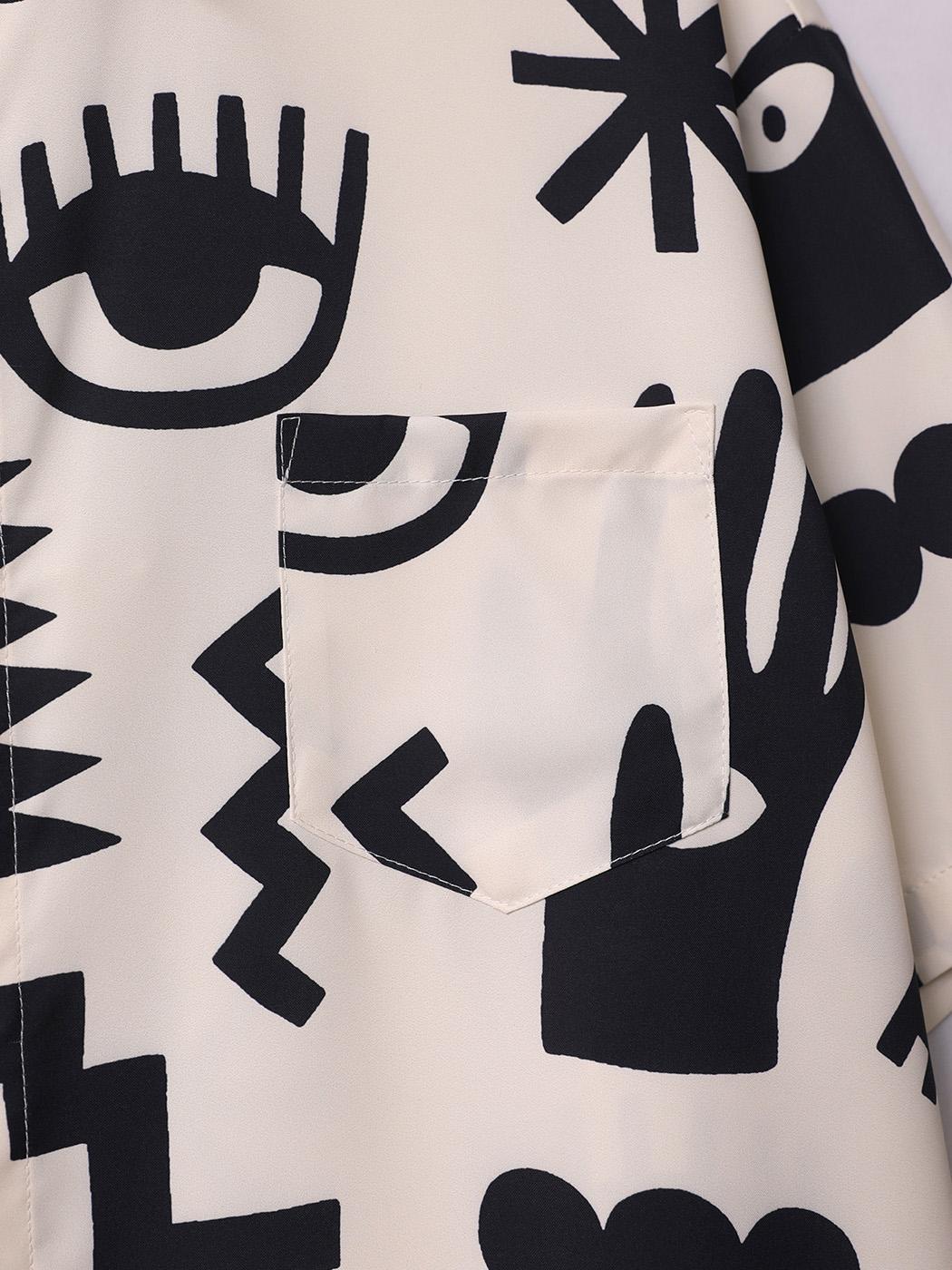 Рубашка с коротким рукавом в стиле ретро в стиле хип-хоп — фото 5