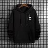 Gothic Hoodies für Herren Satanischer Horror Print Pullover 666 Zahl Streetwear 2025 Trendy Herbst Winter Warm Lässiges Sweatshirt
