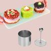 Edelstahl Kuchenring Set Kaltgericht Formform Runde Schale Hotel Anrichteform Kuchen Lila Reis Taro Paste Milchziegel