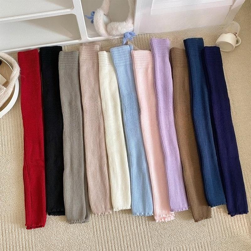 Solid Color Women Leg Warmers Winter Warm Female Leg Cover For Gym Fitness Latin Dance Ballet Yoga Loose Long Socks Stockings