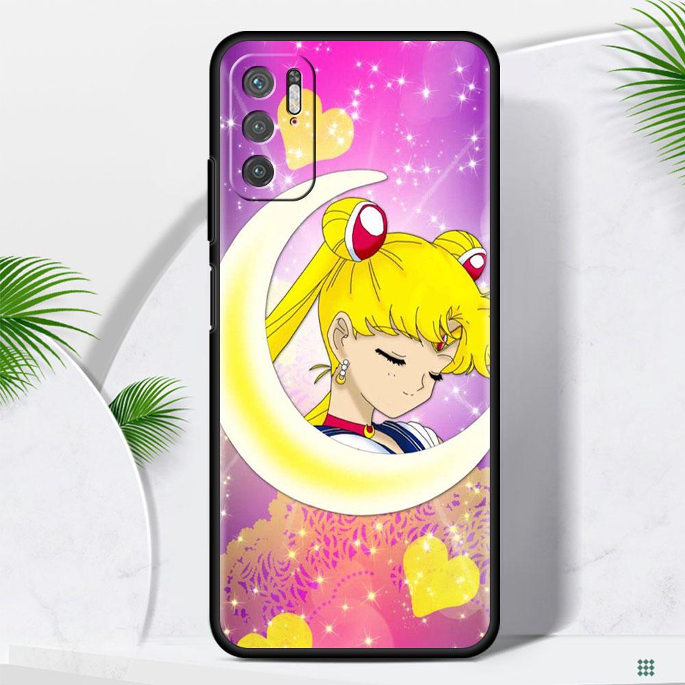 

Мягкий чехол Funda для Xiaomi Redmi Note 10 9S 9 Pro 10S, чехол для телефона 11 8 7 9C 9T 9A 8T 8A K40, силиконовый чехол Сейлор Мун, аниме Sac Redmi K40